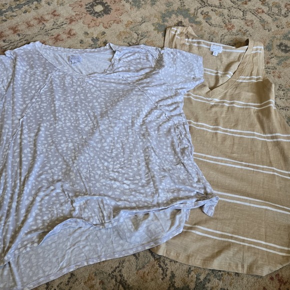 mudpie Tops - Mudpie Womens Top Shirt Tank Lot Of 2 Size XL Comfort Casual Neutral